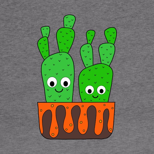 Cute Cactus Design #180: Cacti In Lava Plant Box by DreamCactus